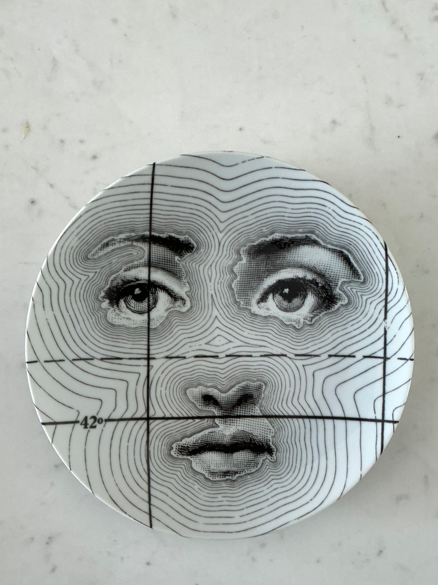 Piero Fornasetti Tema e Variazioni Plate - Back view