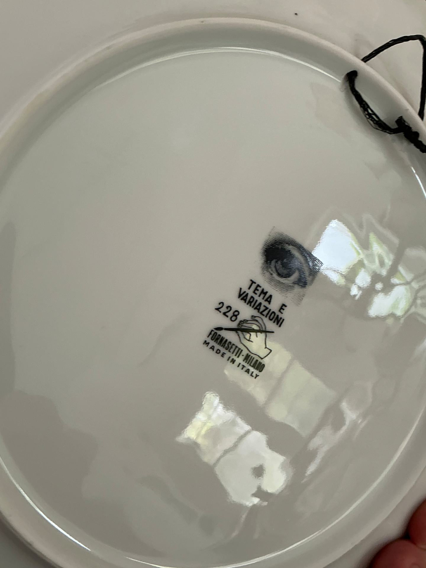 Piero Fornasetti Tema e Variazioni Porcelain Plate - Top view