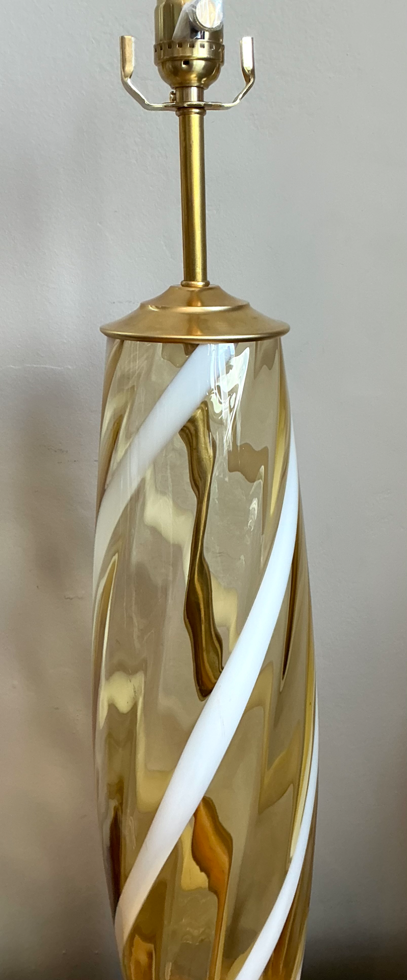 Vintage Murano Swirled Glass Table Lamp - Back view
