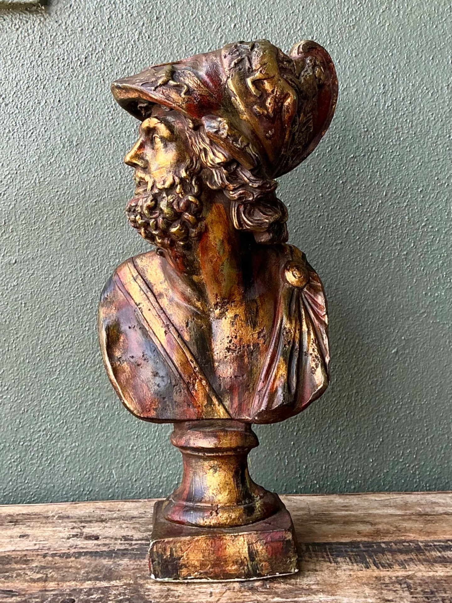 Vintage Classical Greek Style Bust Of Ajax - Detail view