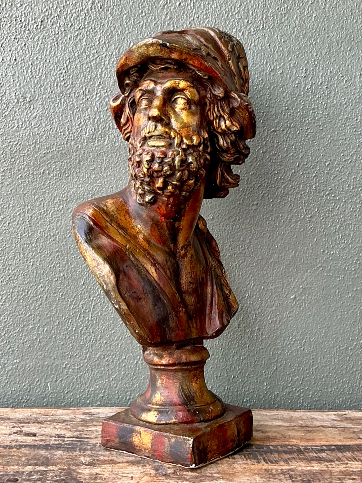 Vintage Classical Greek Style Bust Of Ajax - Back view