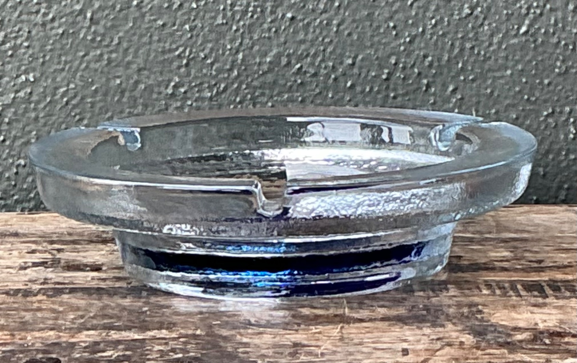 Vintage Mid-Century Modern Glass Ashtray - Top view