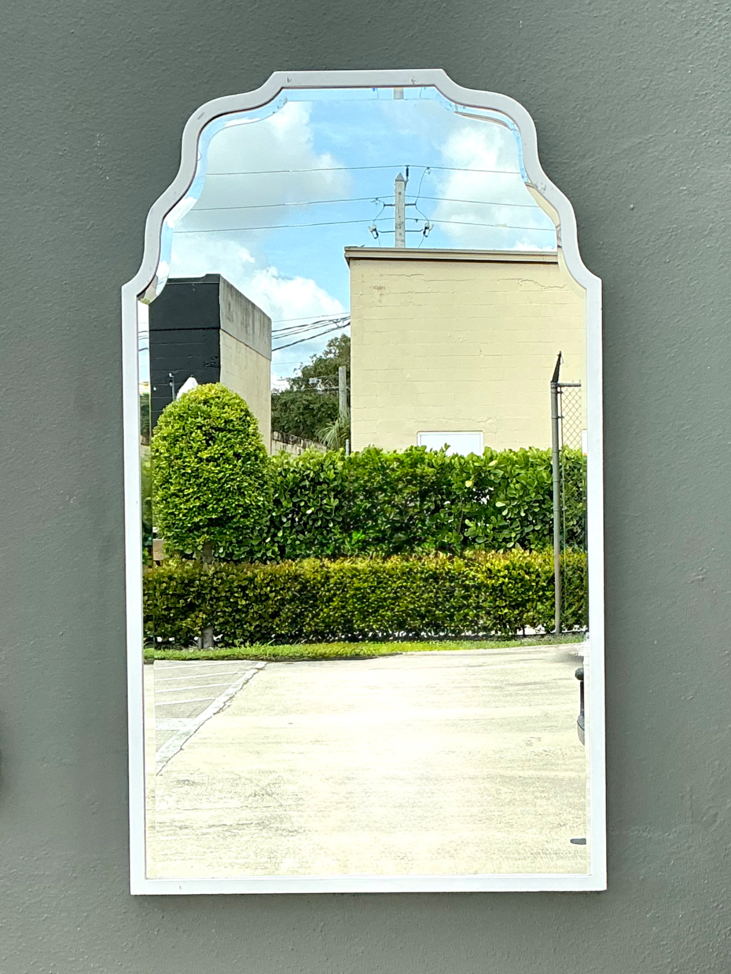 Vintage Arched Frame Mirror - Back view