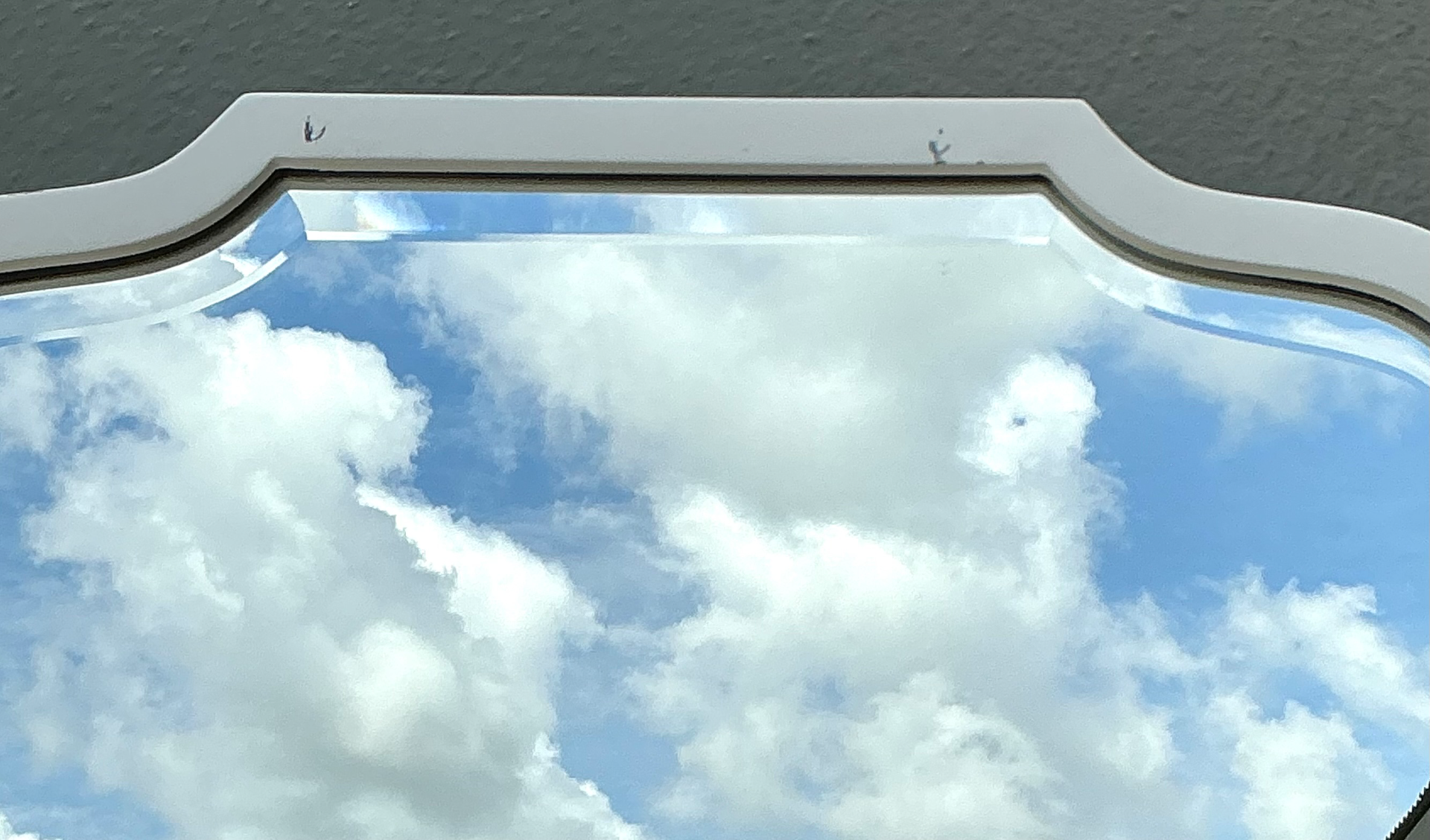 Vintage Arched Frame Mirror - Top view