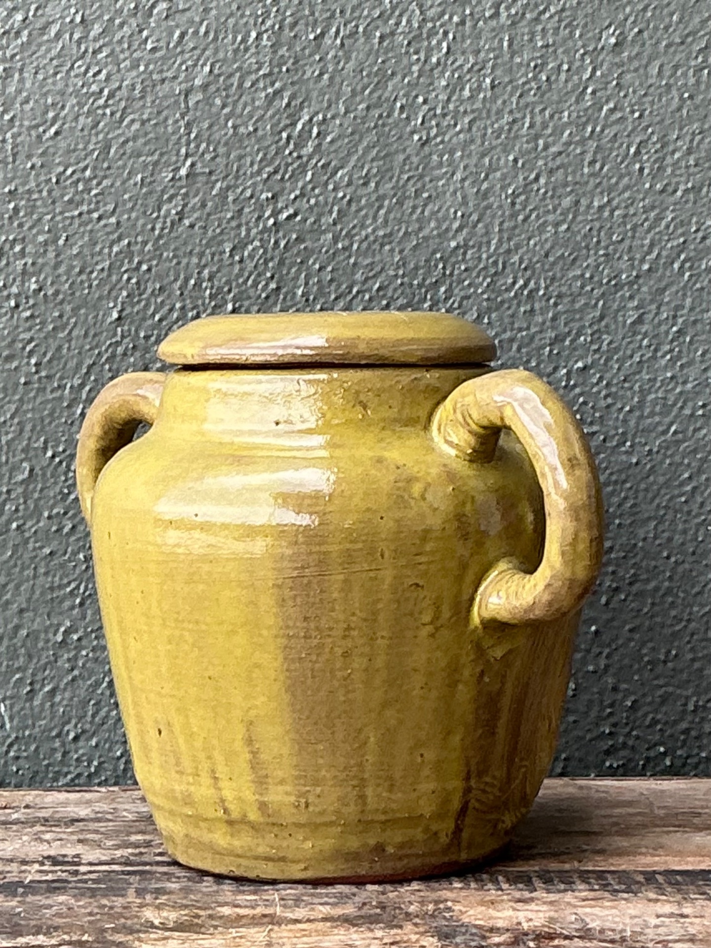 Vintage Face Jug with Lid - Back view