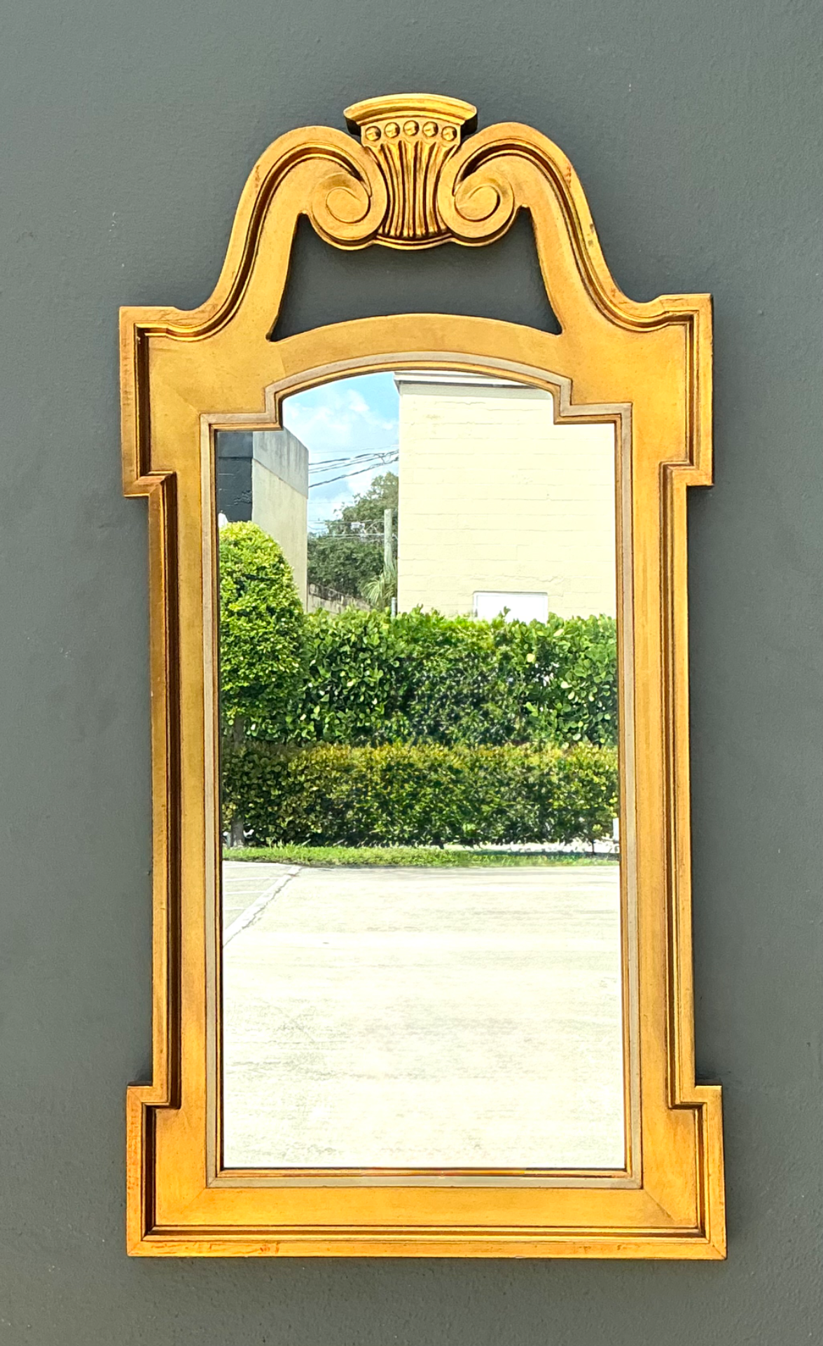 Vintage Ornate Gold Wall Mirror - Top view