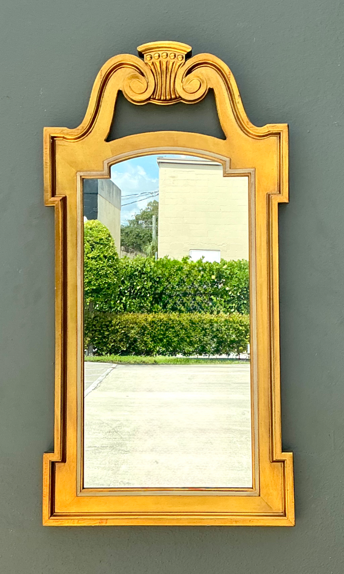 Vintage Ornate Gold Wall Mirror - Side view