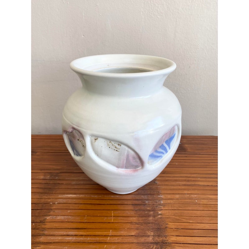 Late 20th Century Boho Studio Pottery Vase - Back view