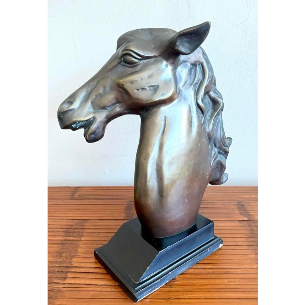 Late 20th Century Vintage Horse Statue - Side view