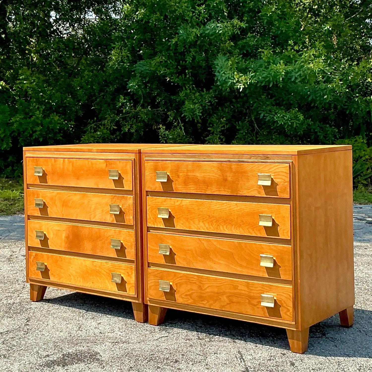Mid 20th Century Vintage Rockford Chest of Drawers - a Pair - Side view
