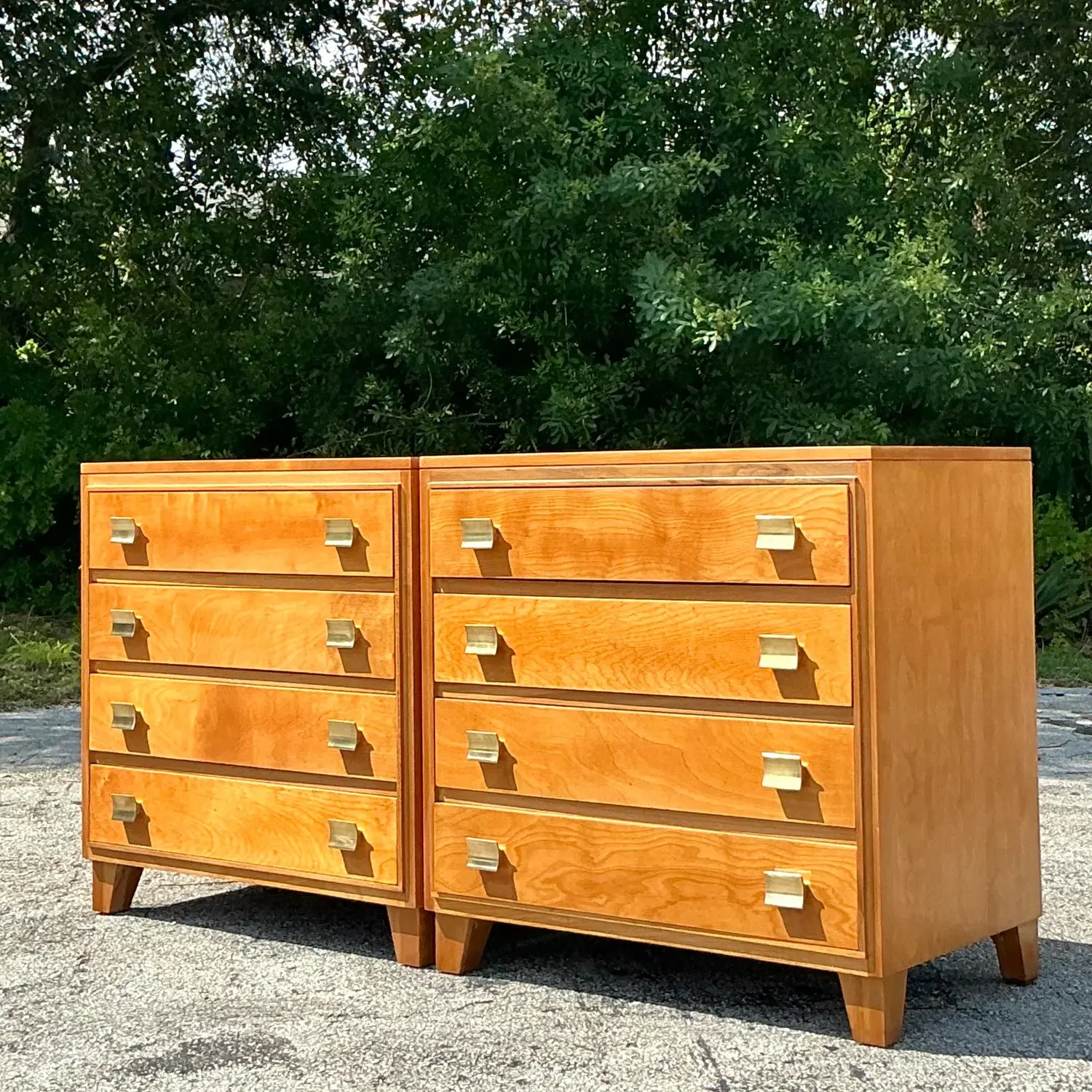 Mid 20th Century Vintage Rockford Chest of Drawers - a Pair - Detail view