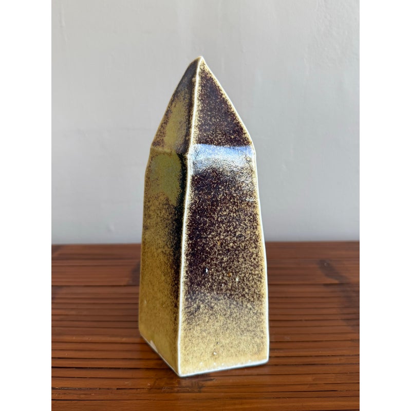 Mid-Century Boho Original Studio Pottery Clock - Back view
