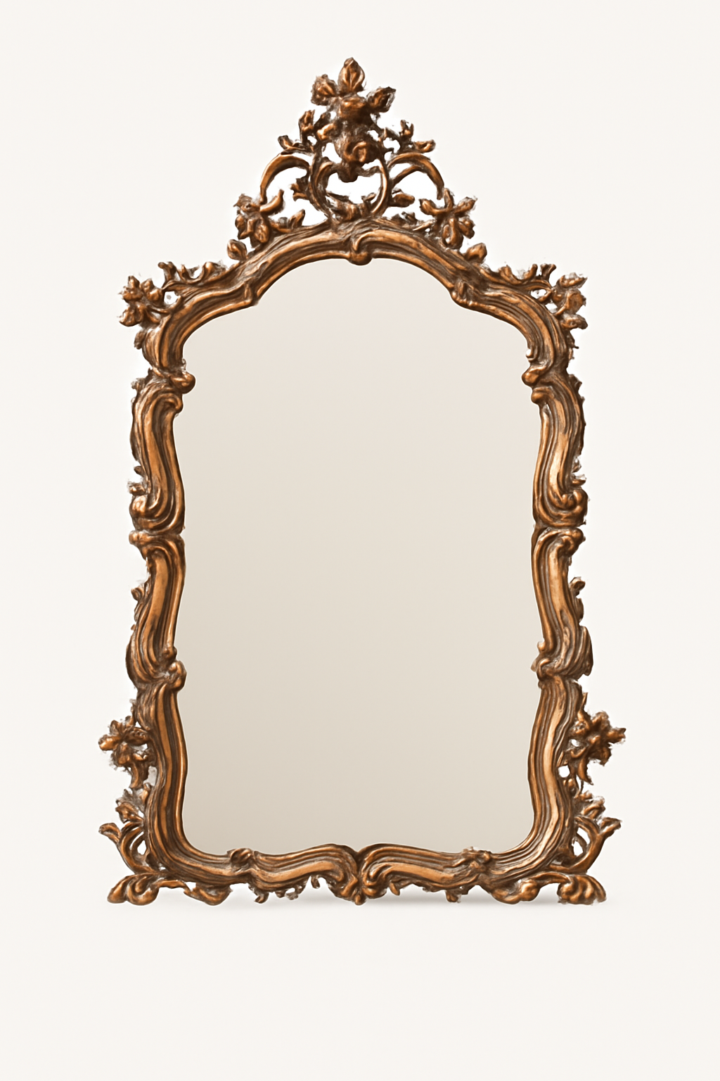 Vintage Ornate Carved Mirror - Detail view