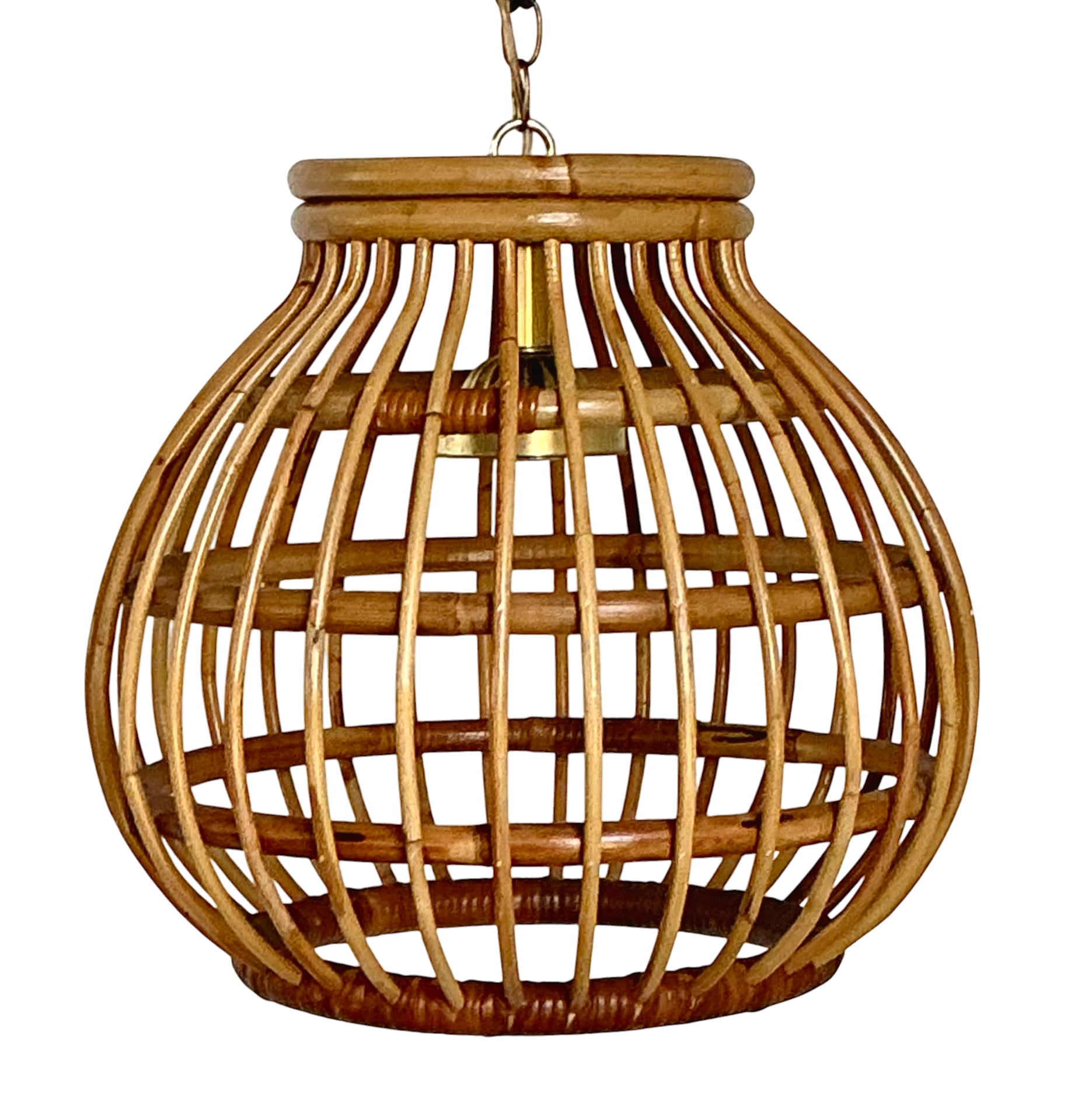 Vintage Rattan Pendant Light