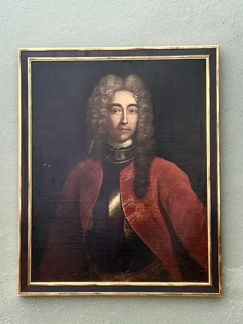 Vintage 1716 Original Oil Portrait of Gentleman