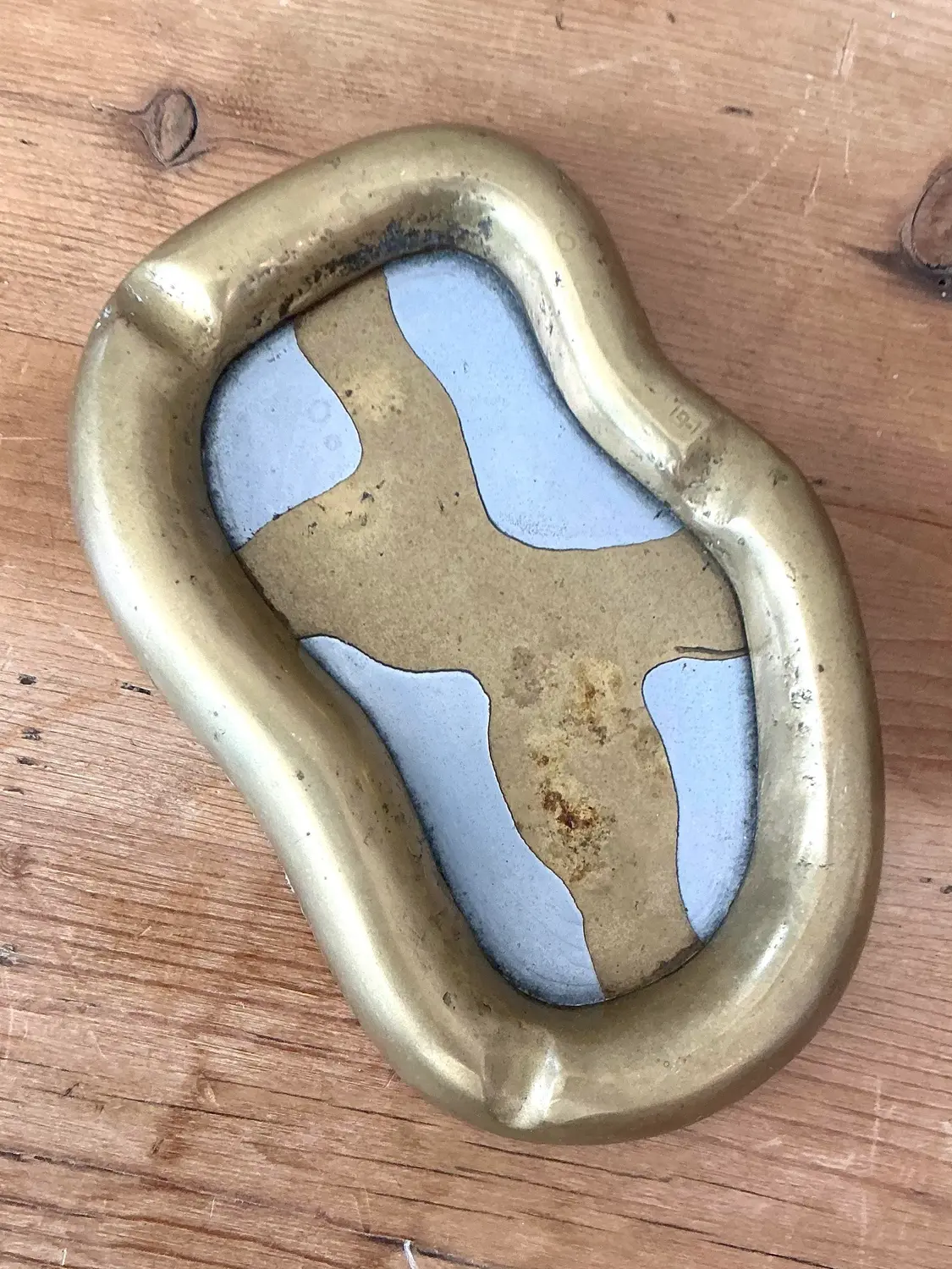Vintage 1980s David Marshall Asymmetrical Ashtray - Back view