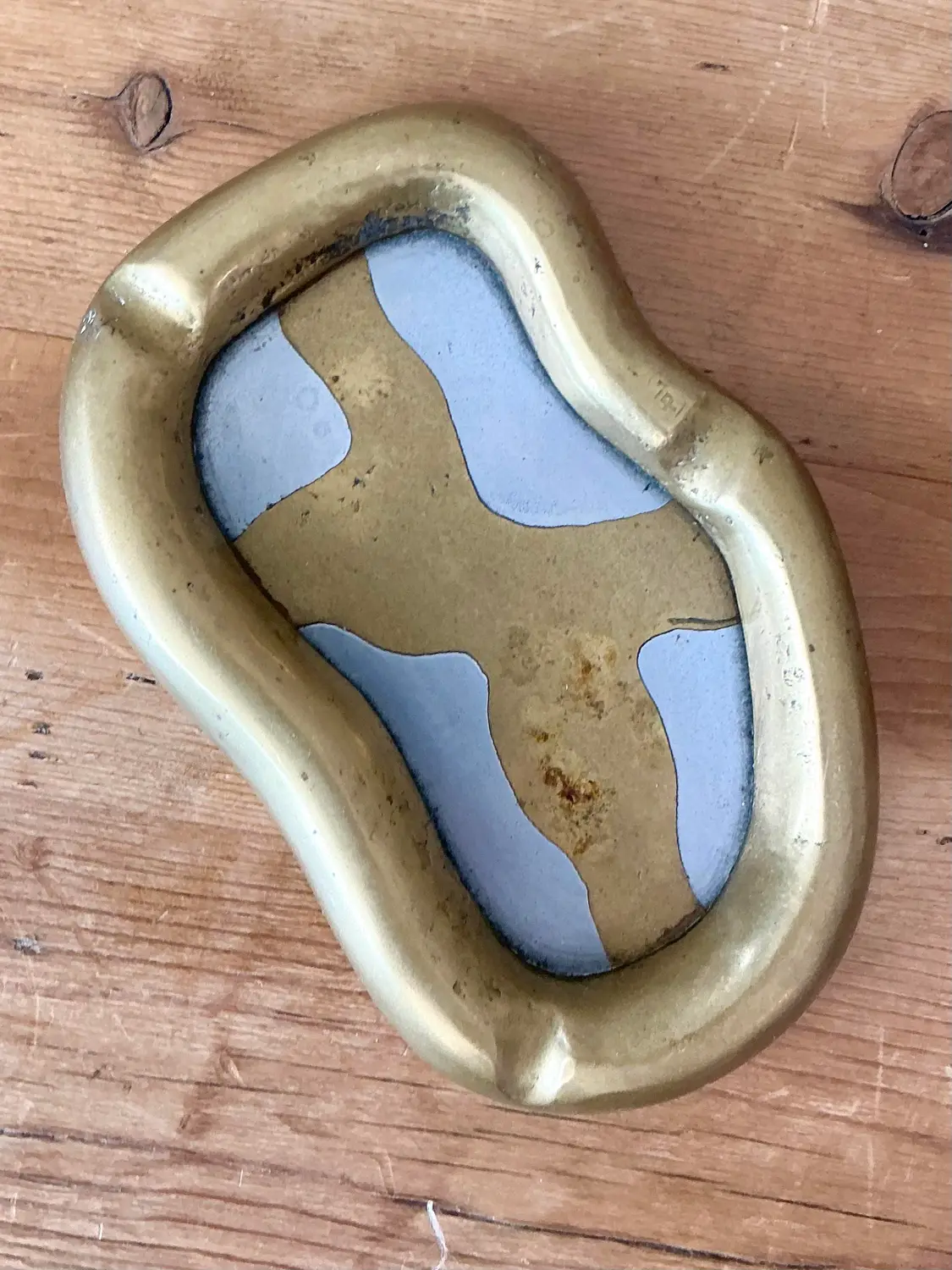 Vintage 1980s David Marshall Asymmetrical Ashtray - Top view