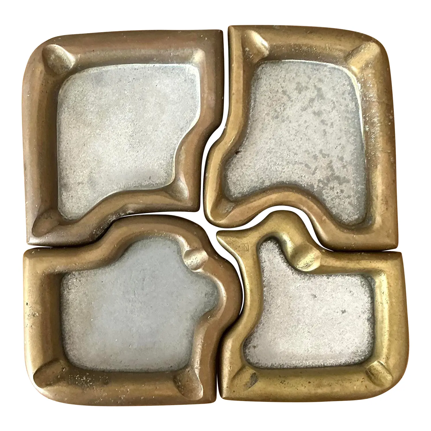 Vintage 1980s David Marshall Puzzle Ashtray Set