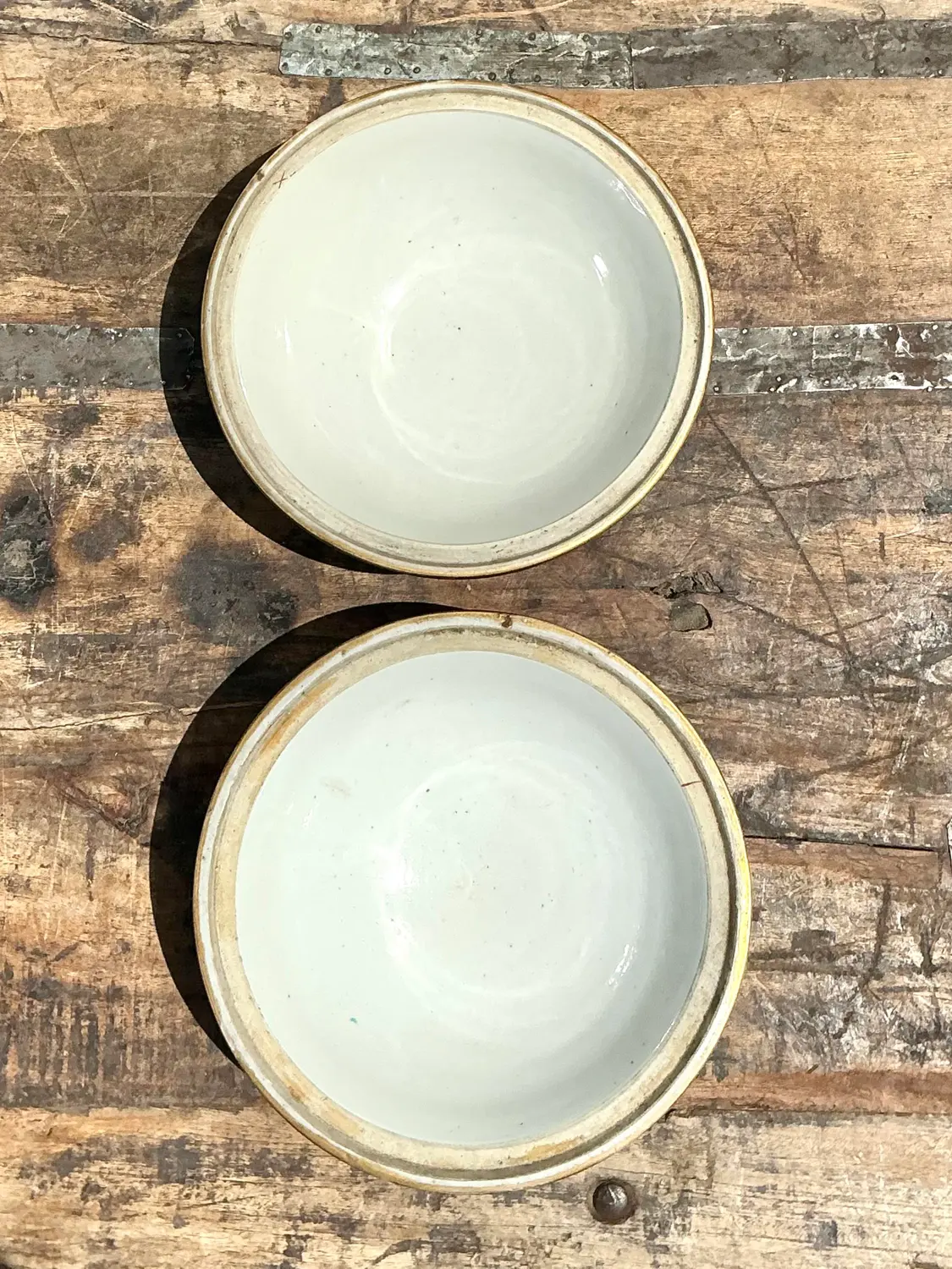 Vintage Asian Glazed Ceramic Bowls - A Pair - Detail view