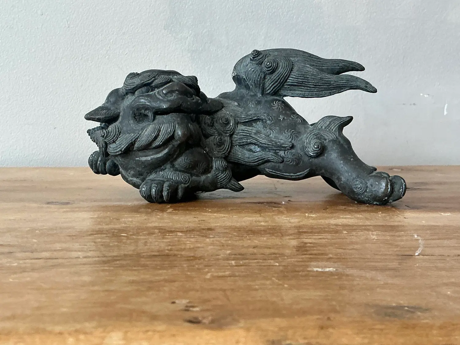 Vintage Asian Lion Censer - Back view