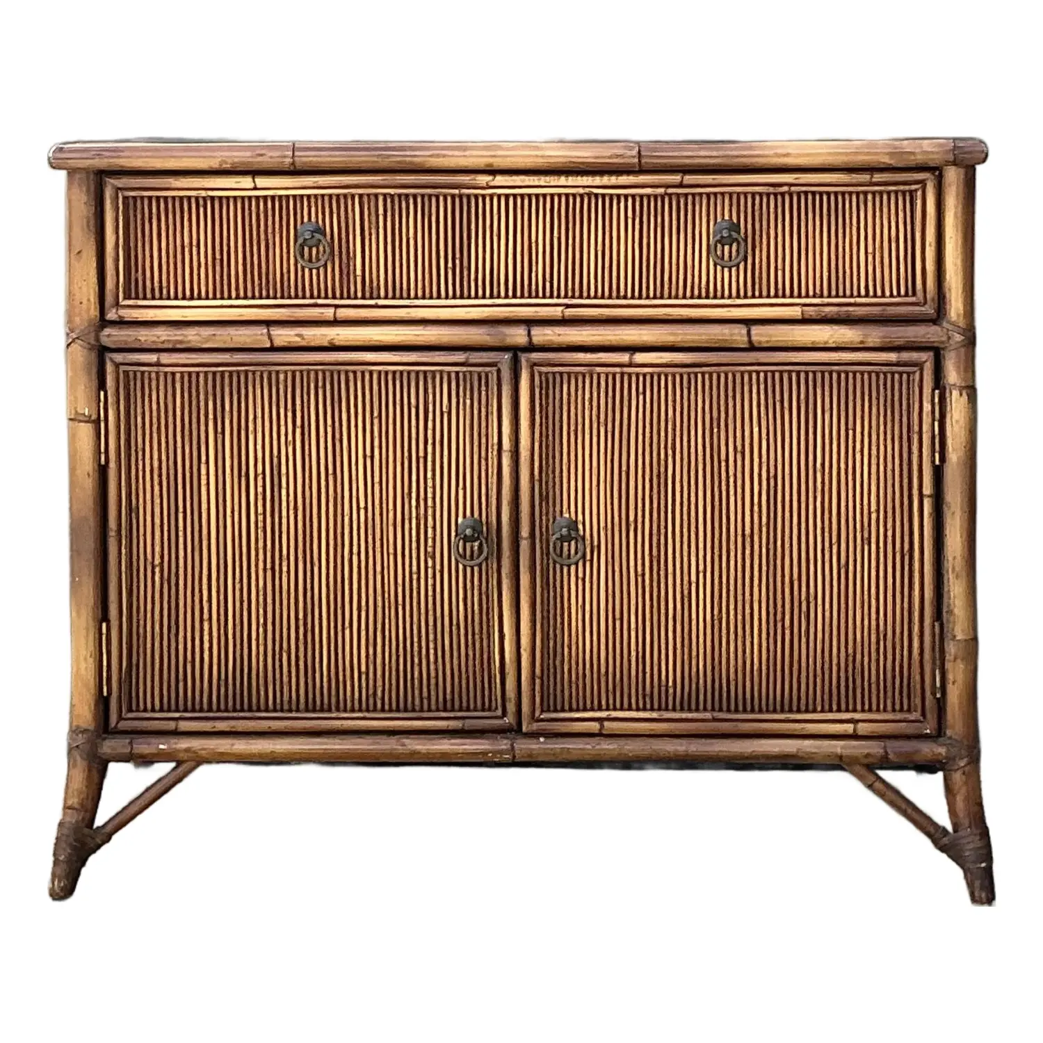 Vintage Baker Milling Road Pencil Reed Sideboard