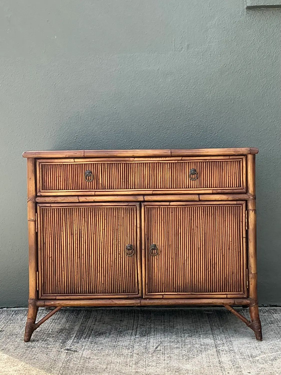 Vintage Baker Milling Road Pencil Reed Sideboard - Side view