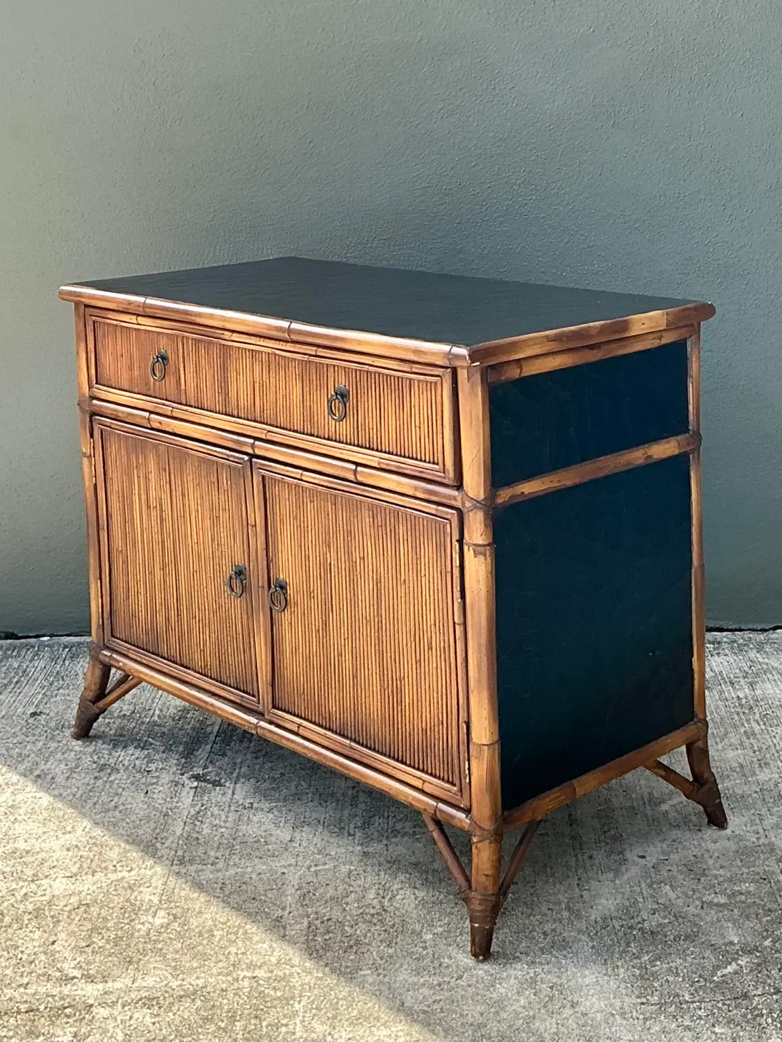 Vintage Baker Milling Road Pencil Reed Sideboard - Back view