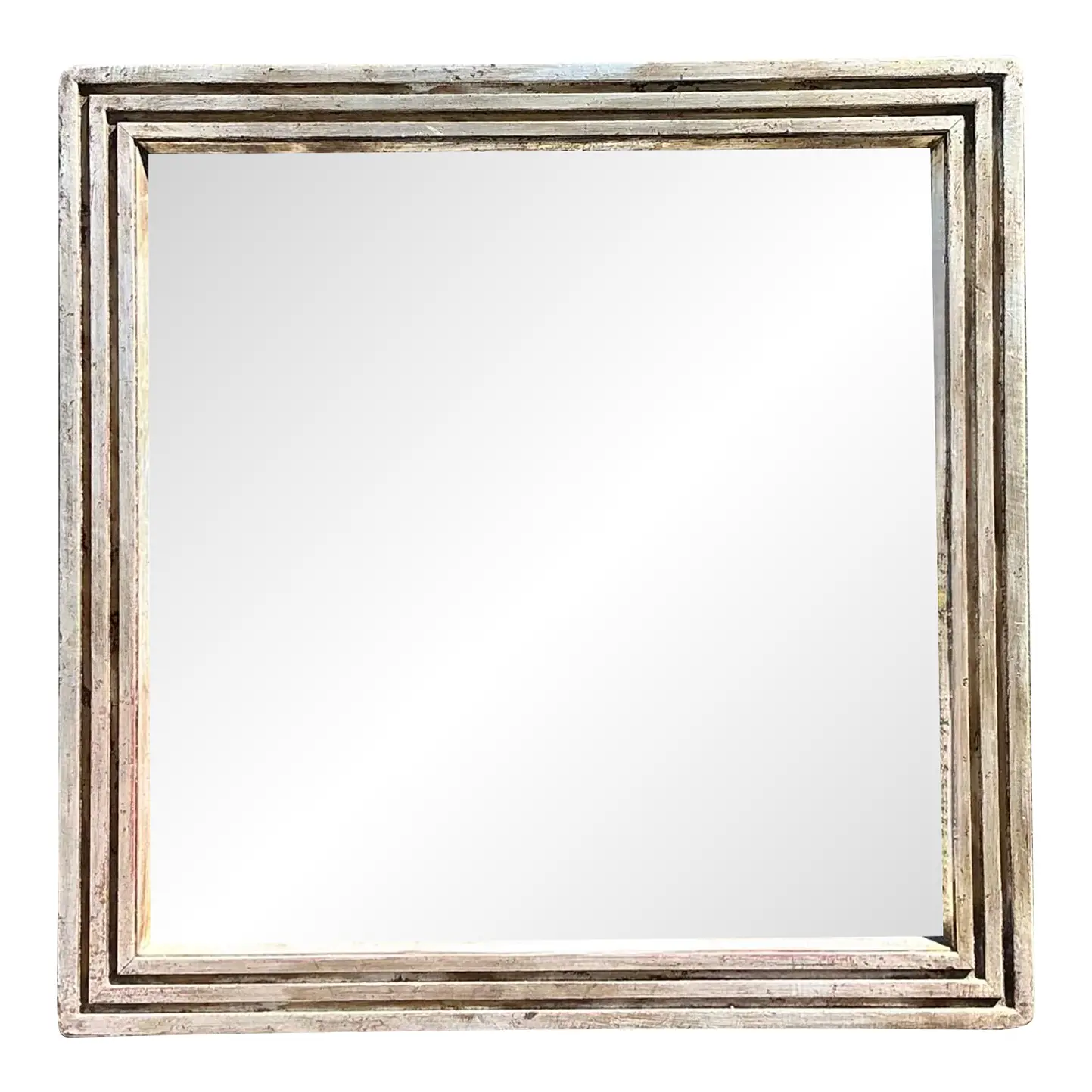 Vintage Baker Milling Road Silver Leaf Mirror