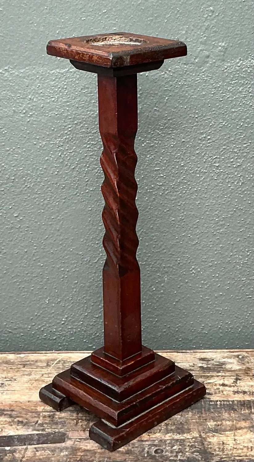 Vintage Barley Twist Candlestick - Detail view