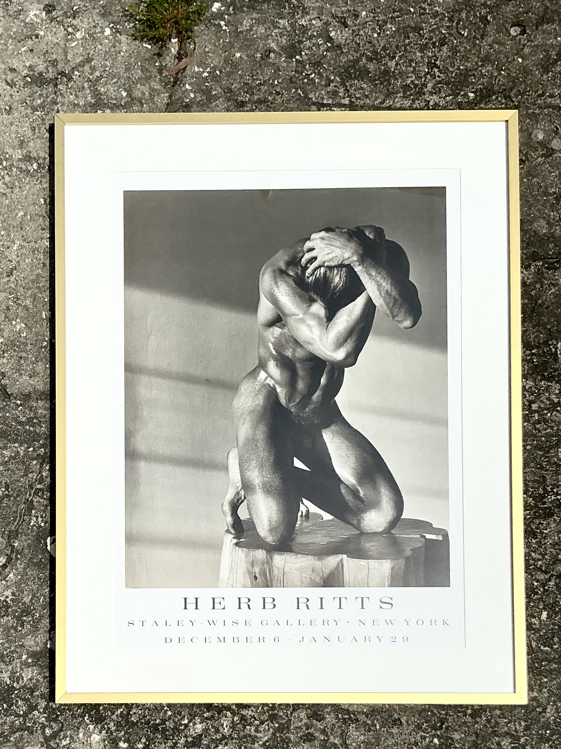 Vintage Boho 1980s Herb Ritts Poster - Side view