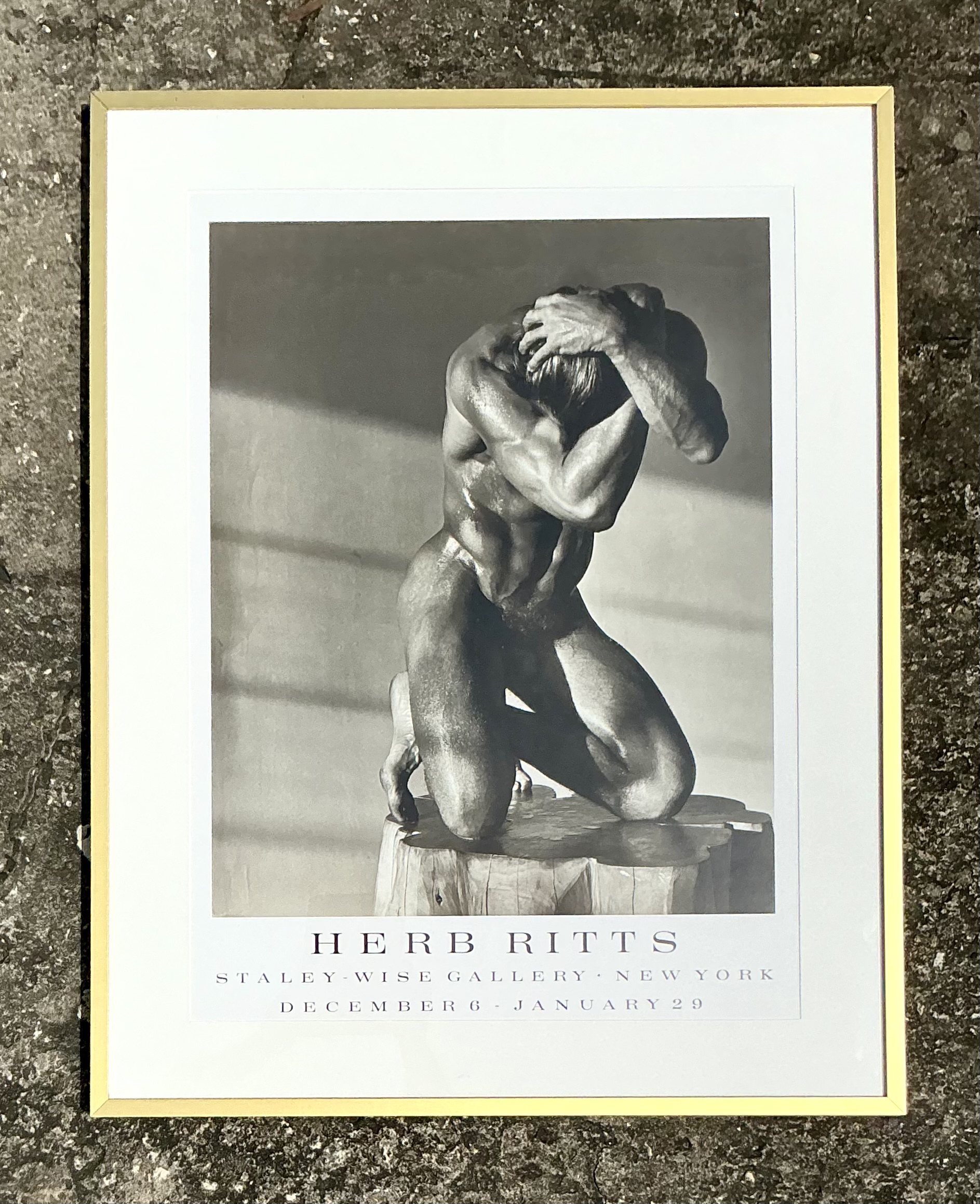 Vintage Boho 1980s Herb Ritts Poster - Top view