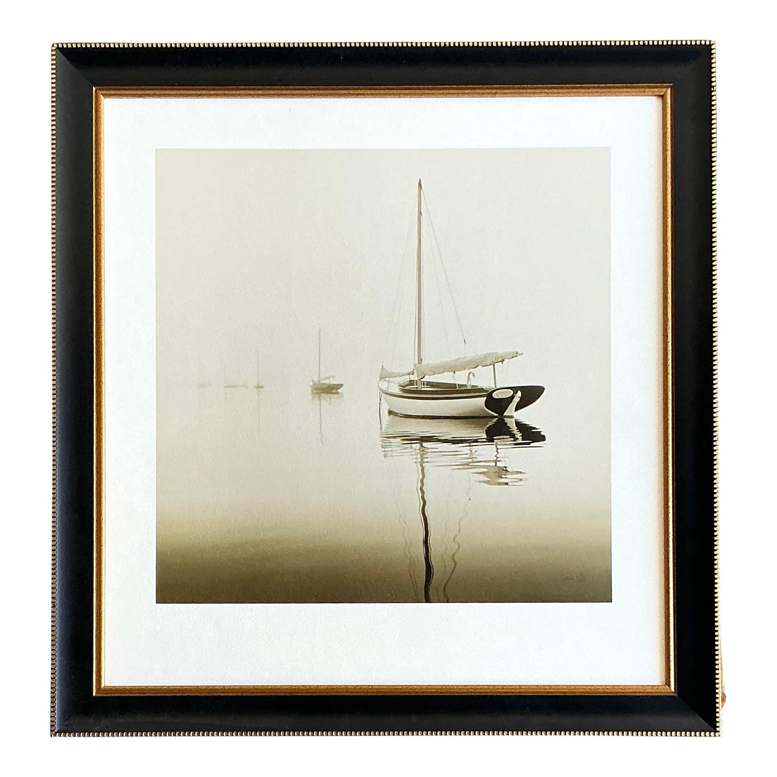 Vintage Boho Limited Edition Michael Kahn Sailboat Photo - Detail view