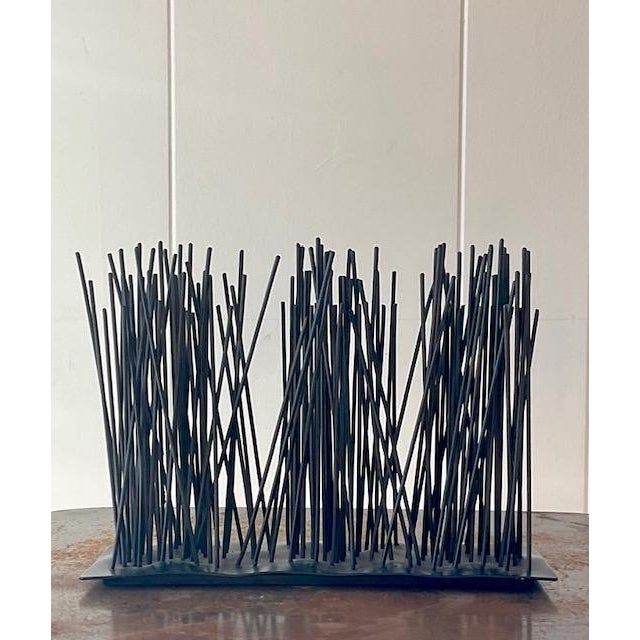 Vintage Boho Palecek Abstract Metal Sculpture - Top view