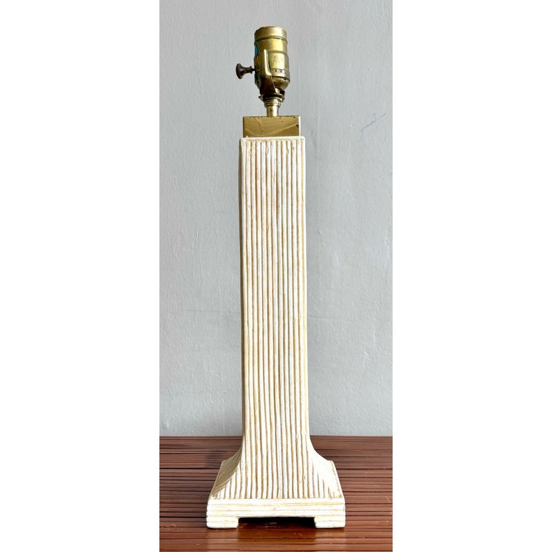 Vintage Boho Reed Lamp - Side view