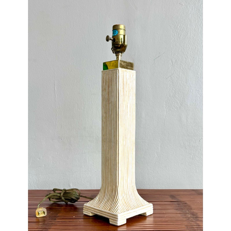 Vintage Boho Reed Lamp - Top view