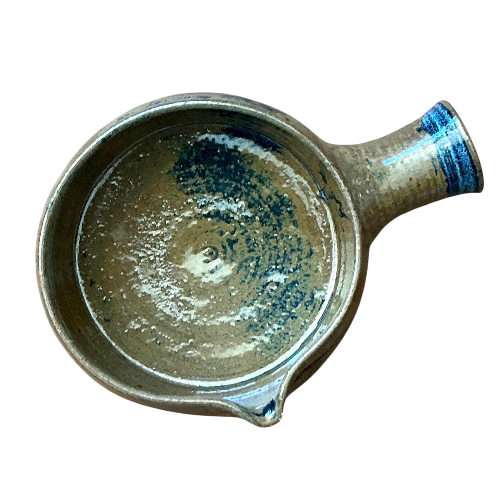 Vintage Boho Studio Pottery Bowl - Ceramic, 9W x 2.5H - Detail view
