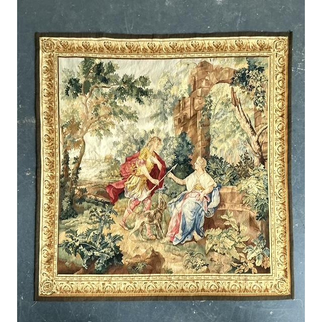 Vintage Boho Woven Renaissance Tapestry - Detail view