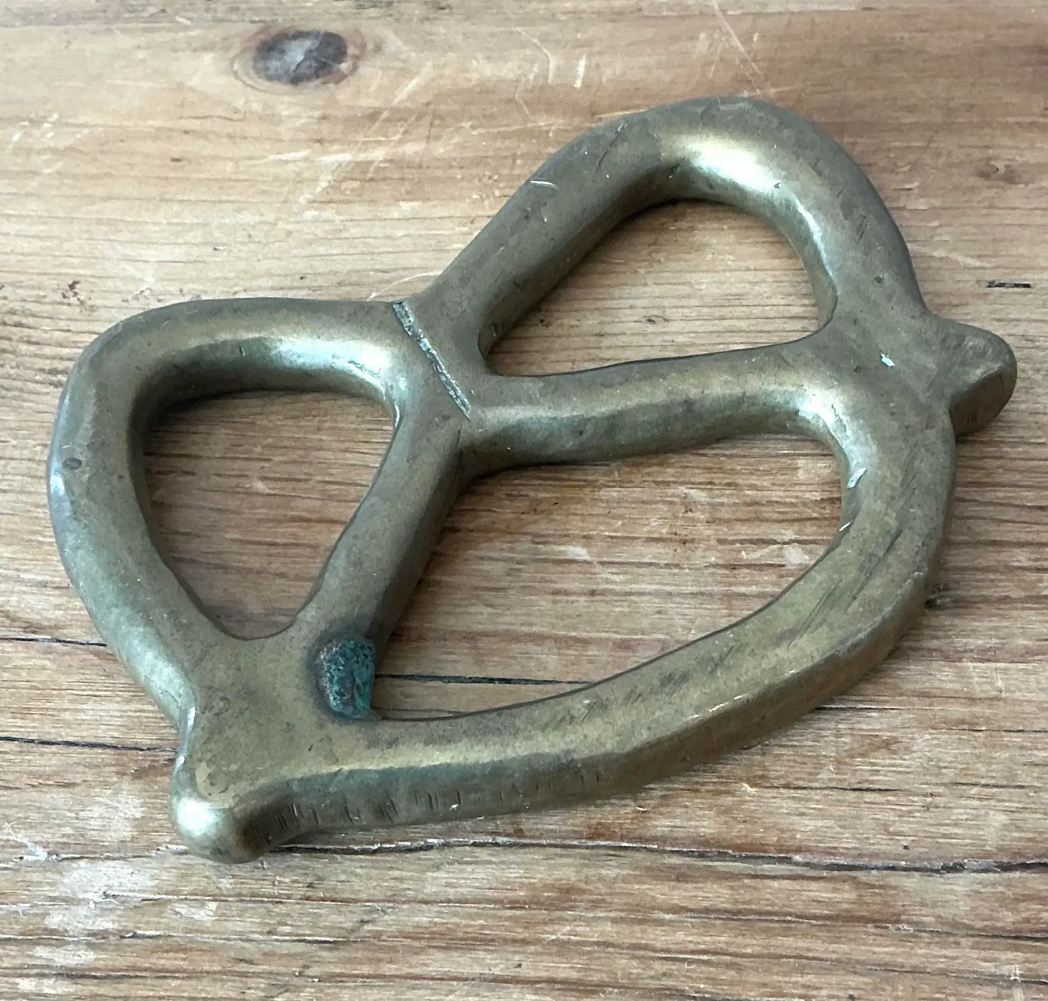 Vintage Brass Pretzel - Top view