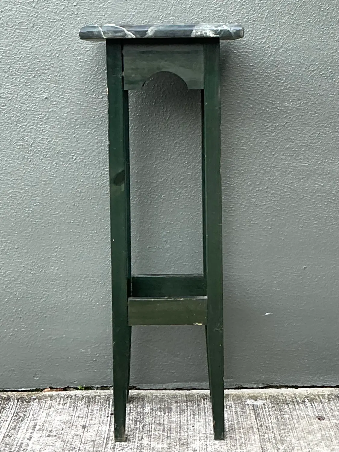 Vintage Brazilian Faux Finished Marble Pedestal - Side view