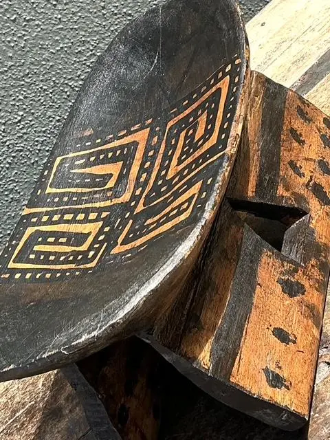 Vintage Brazilian Hand Painted Head Rest