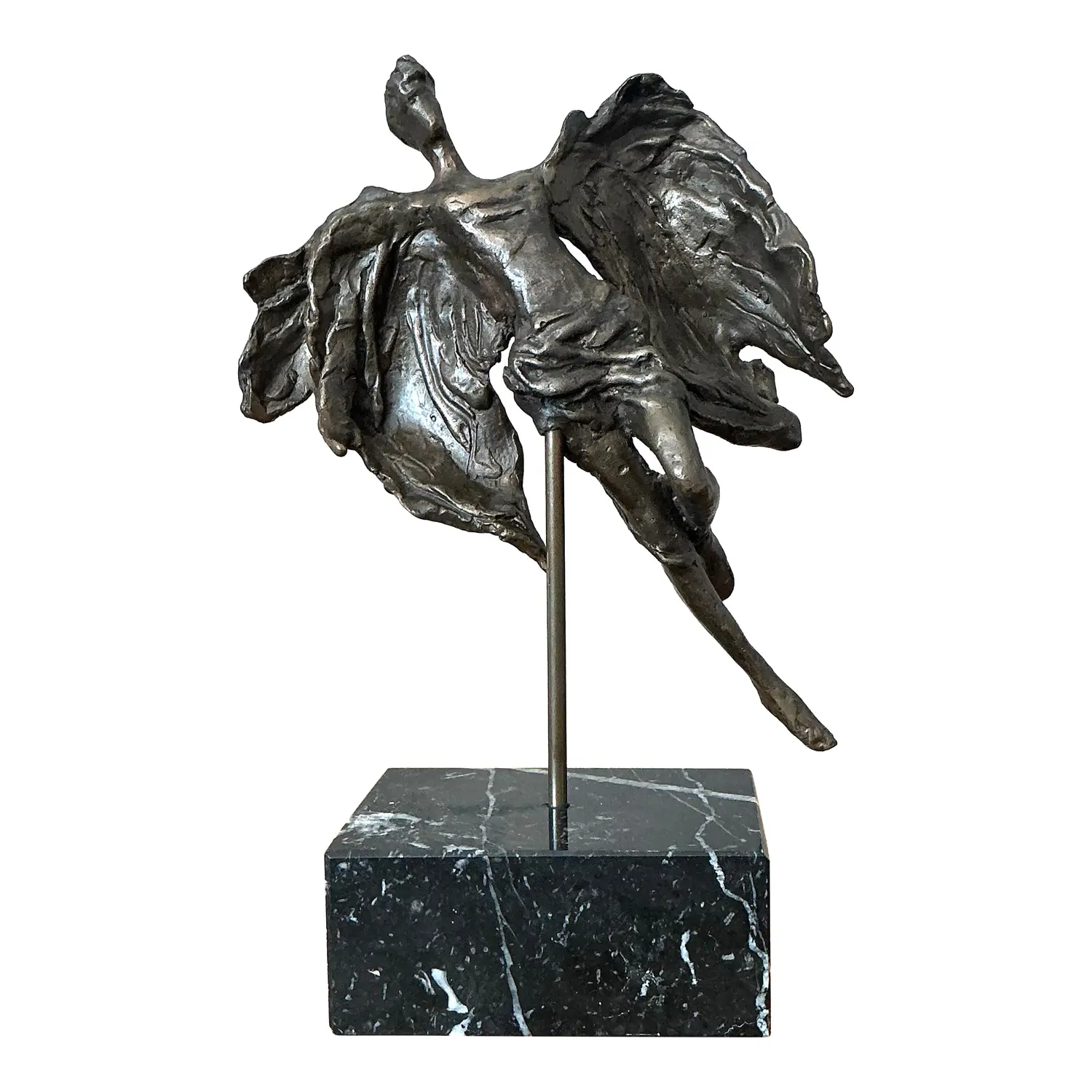 Vintage Bronze Flying Angle Sculpture