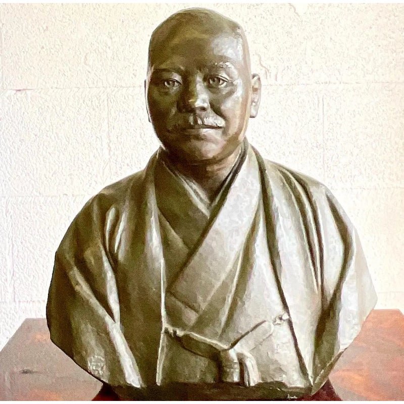 Vintage Bronze Sculpture of Handsome Man - Top view