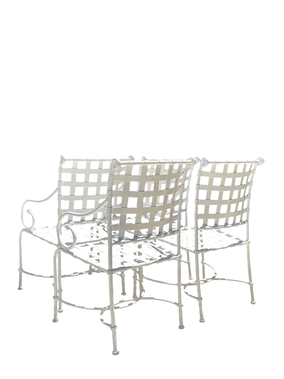 Vintage Brown Jordan Cast Aluminum “Florentine” Dining Chairs - Set of 4