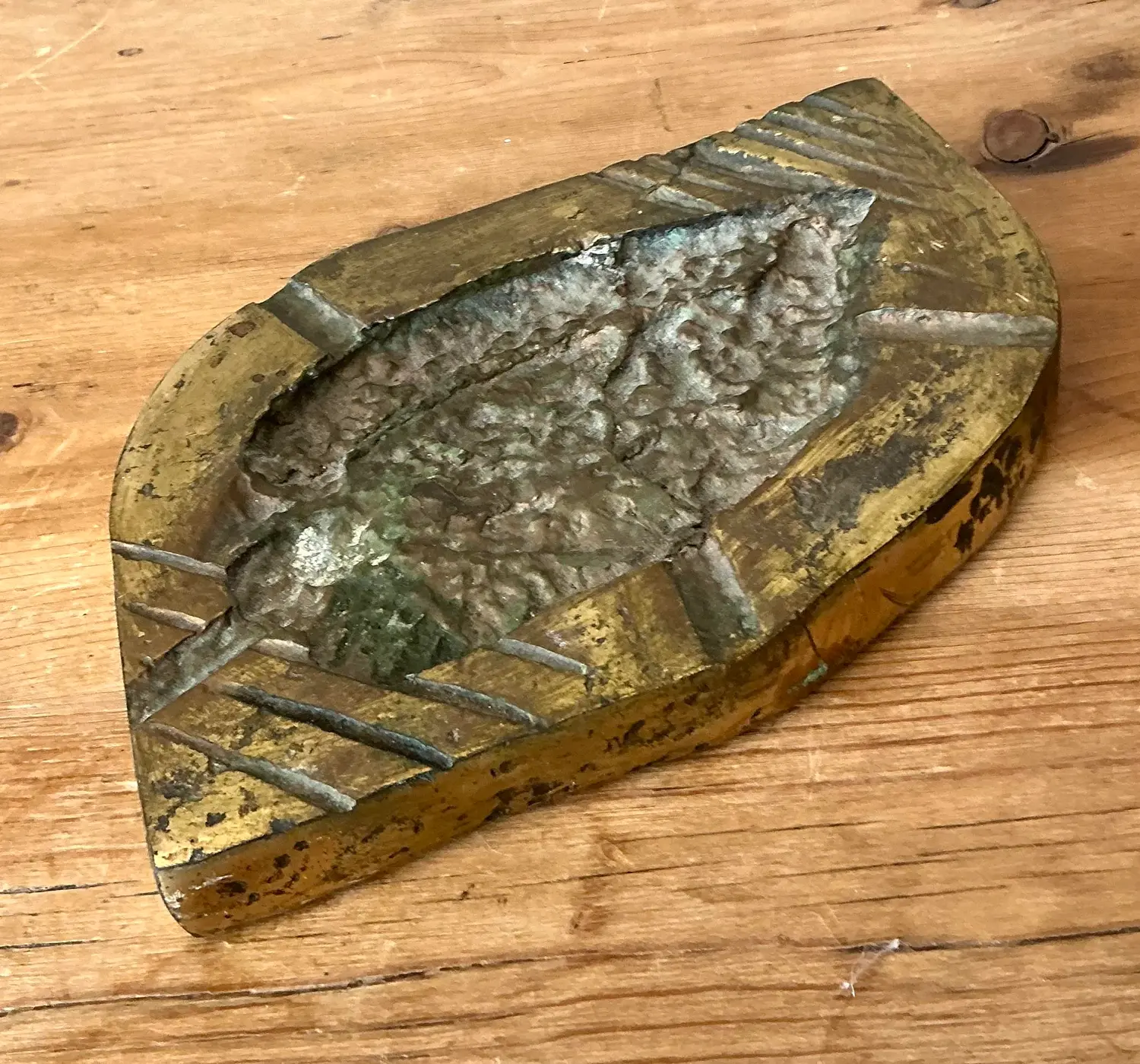 Vintage Brutalist Leaf Ashtray