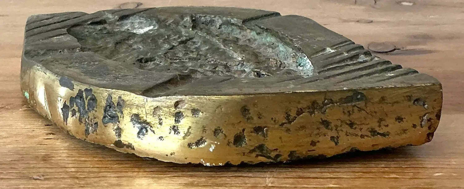 Vintage Brutalist Leaf Ashtray - Top view