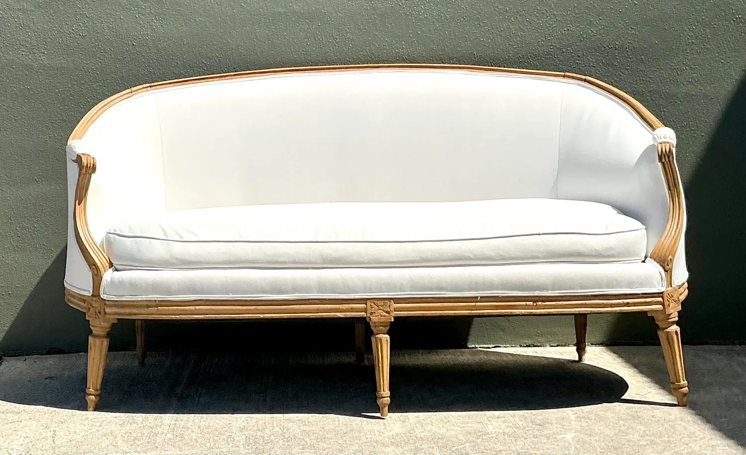 Vintage Carved Canape Sofa - Side view