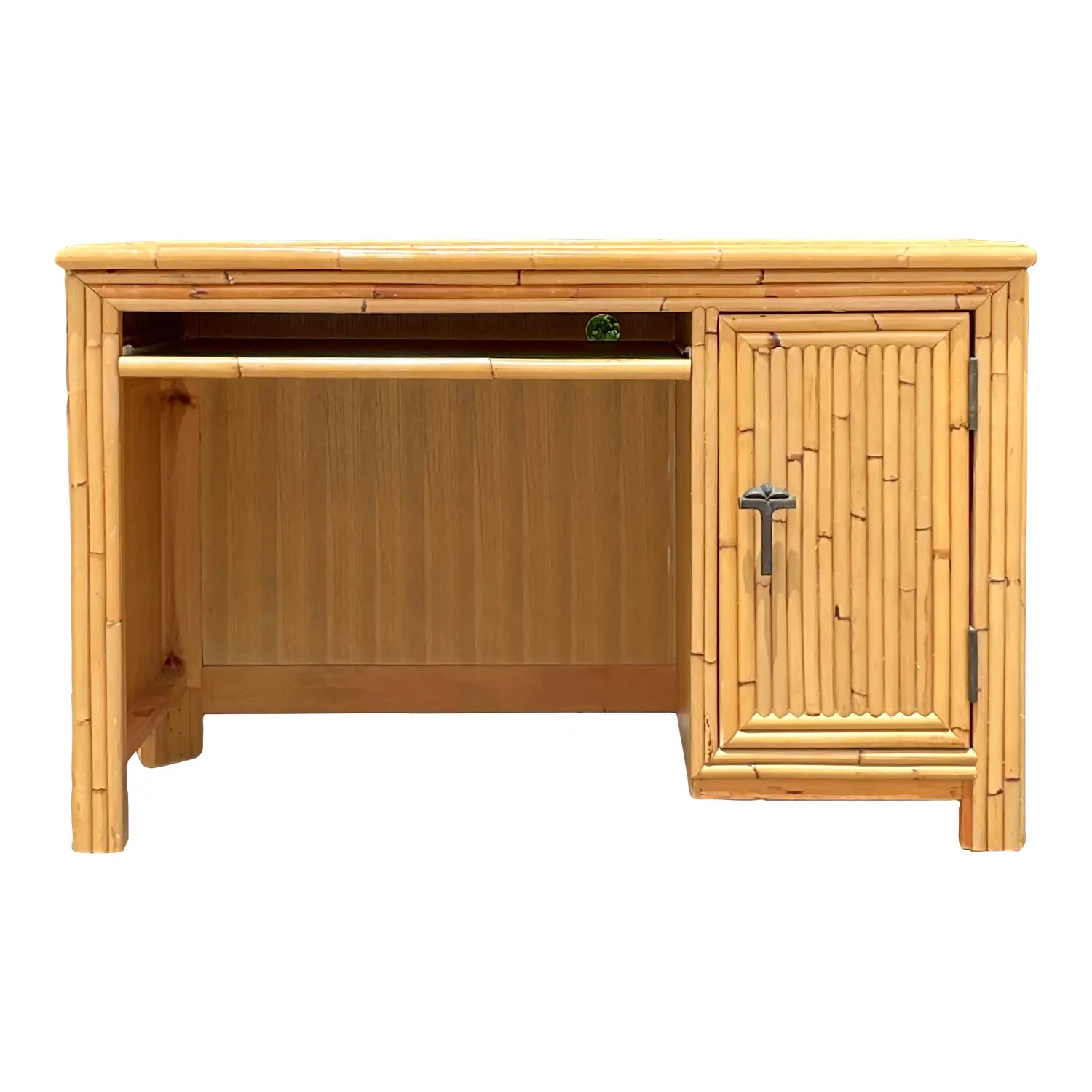 Vintage Coastal Palm Bamboo Desk