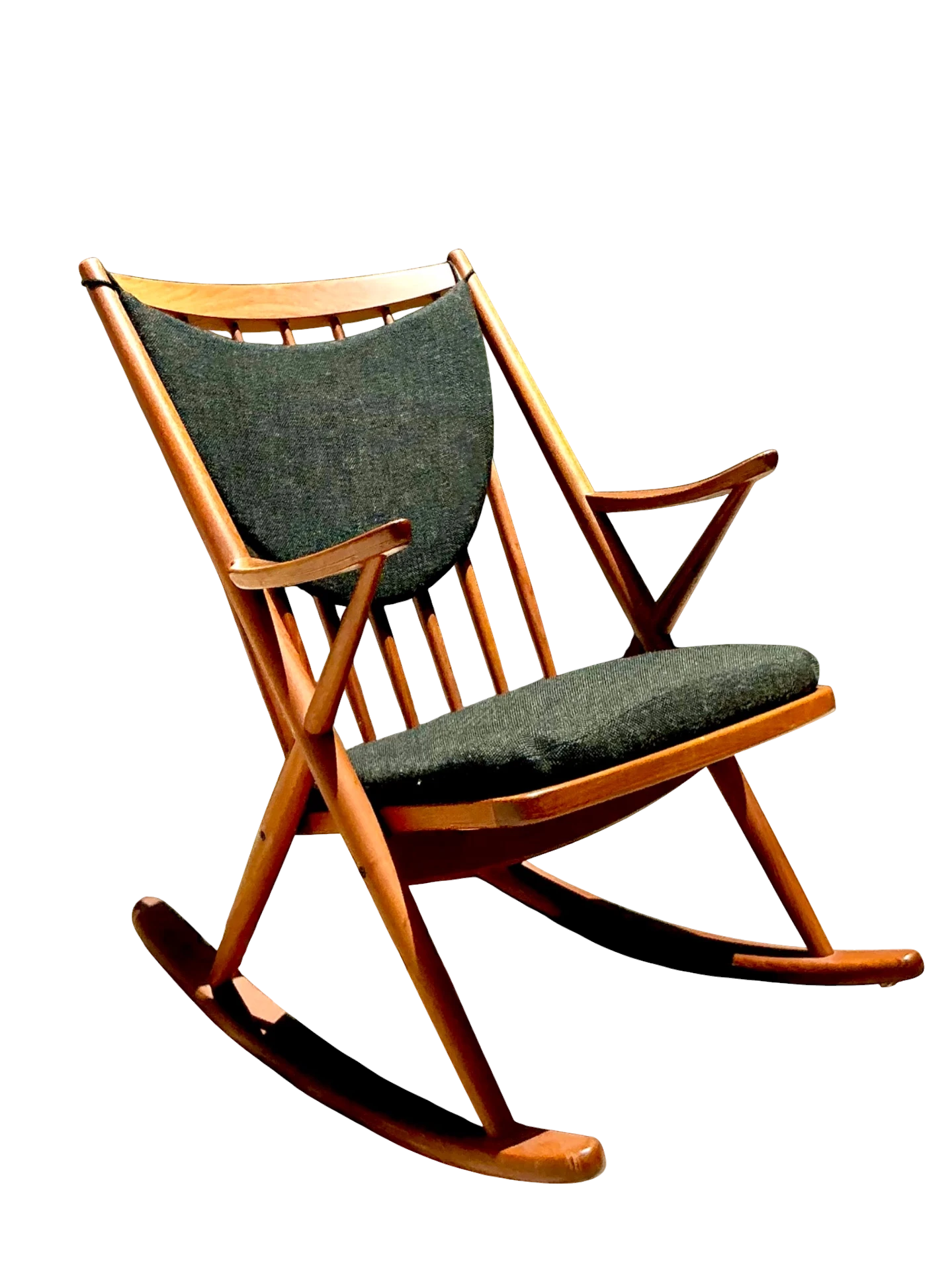 Vintage Danish Frank Reenskaug For Bramin Teak Rocking Chair