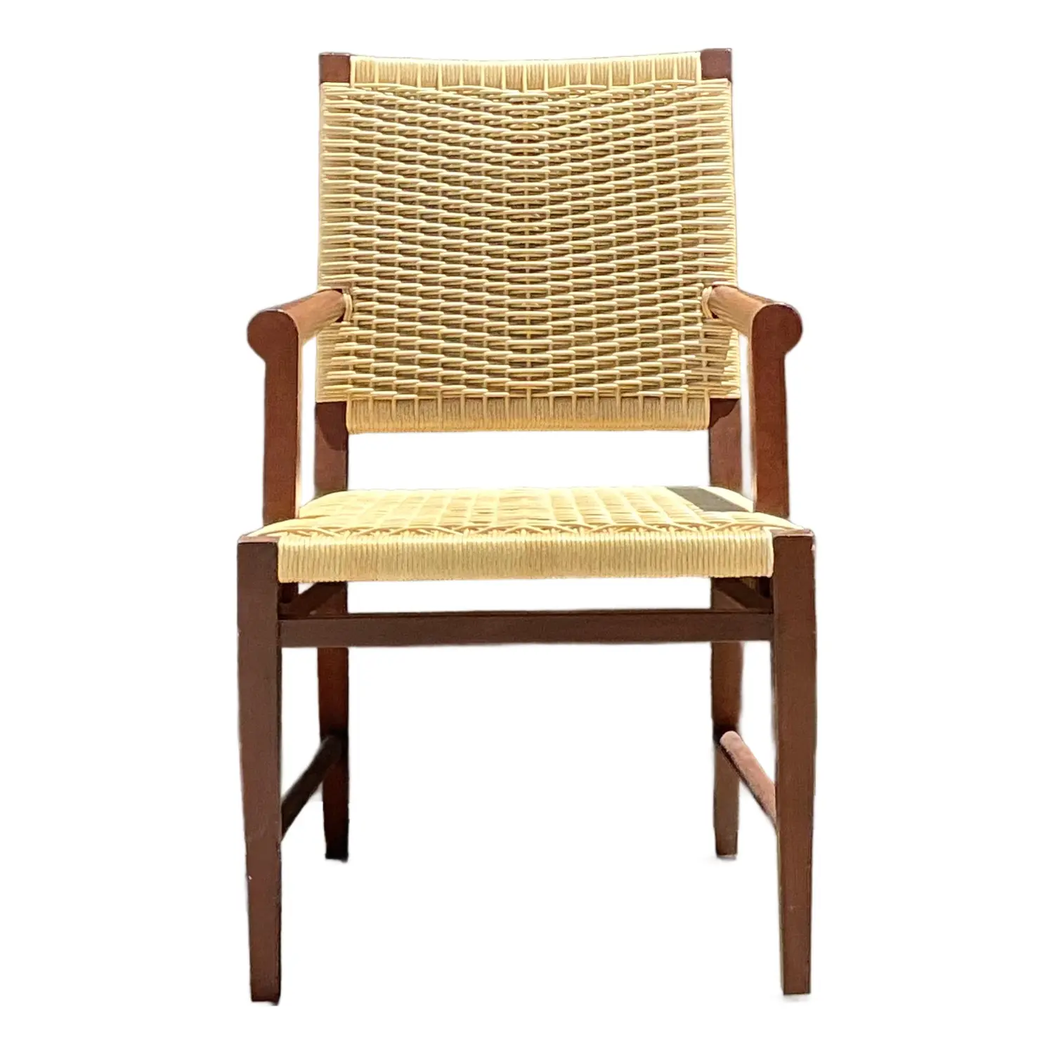 Vintage Donghia Woven Rattan “Merbau” Arm Chair