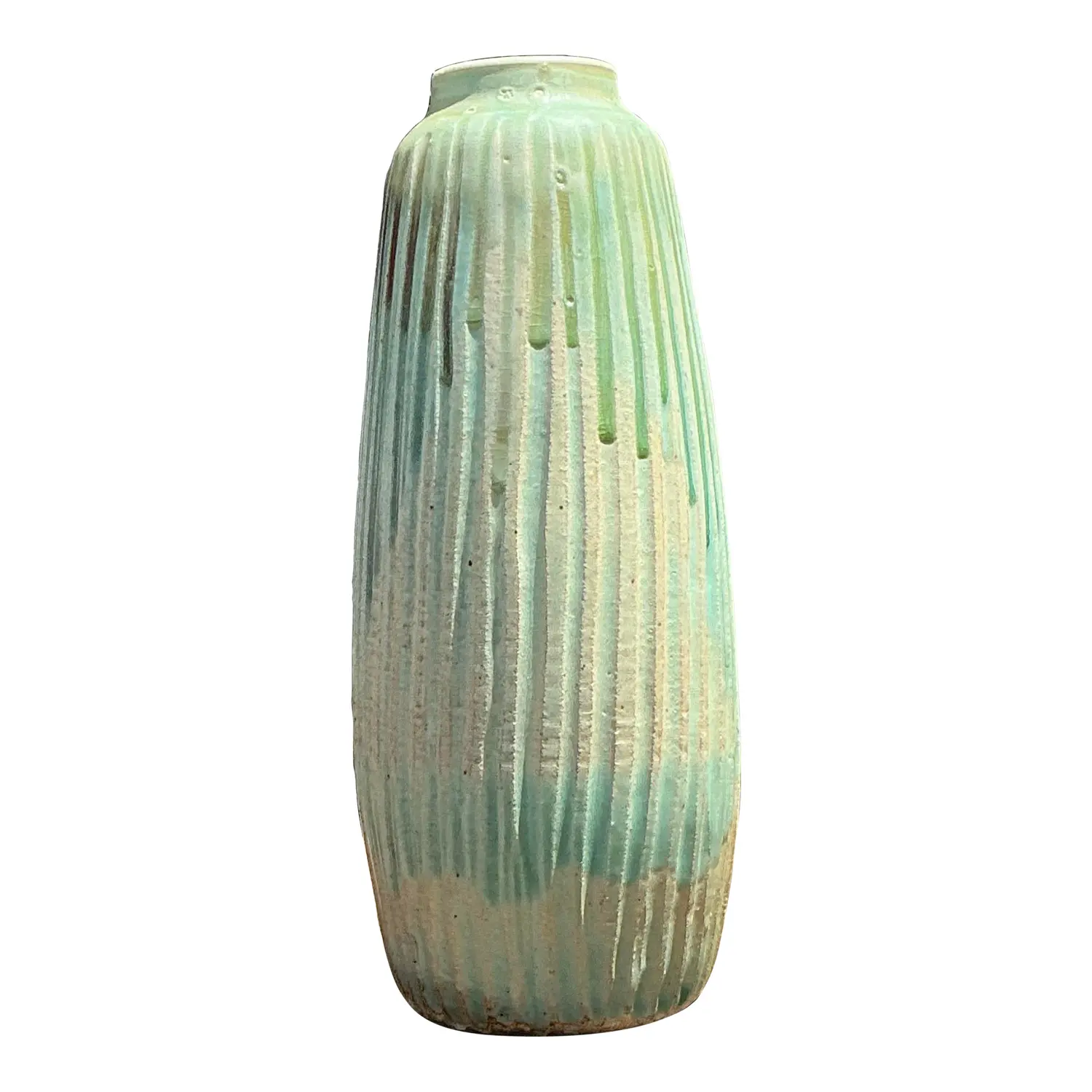 Vintage Drip Glazed Ceramic Vase
